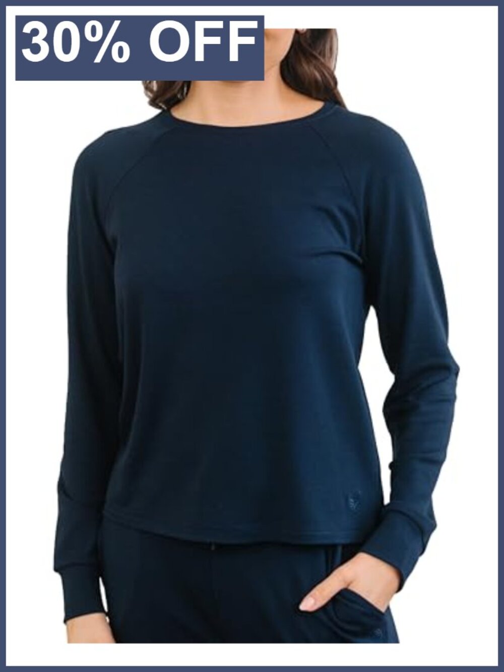 Viscose from Bamboo Crewneck Pullover Sweater Relaxed Fit Women's Athleisure